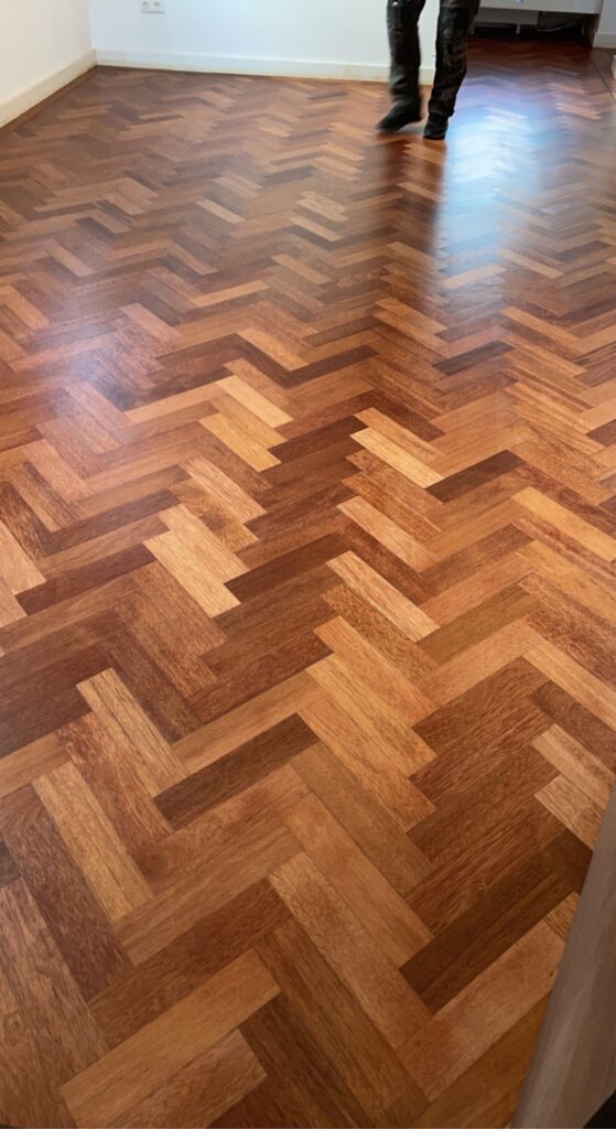 Houten vloer detail